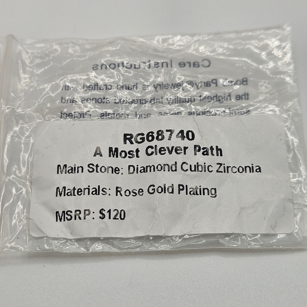 BP OG Ring RG68740 "A Most Clever Path" Diamond CZ On Rose Gold - Size 6 - Picture 6 of 6